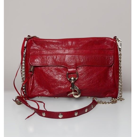 Rebecca Minkoff Handbags - Rebecca Minkoff M.A.C Daddy Red Leather Large Crossbody Bag
